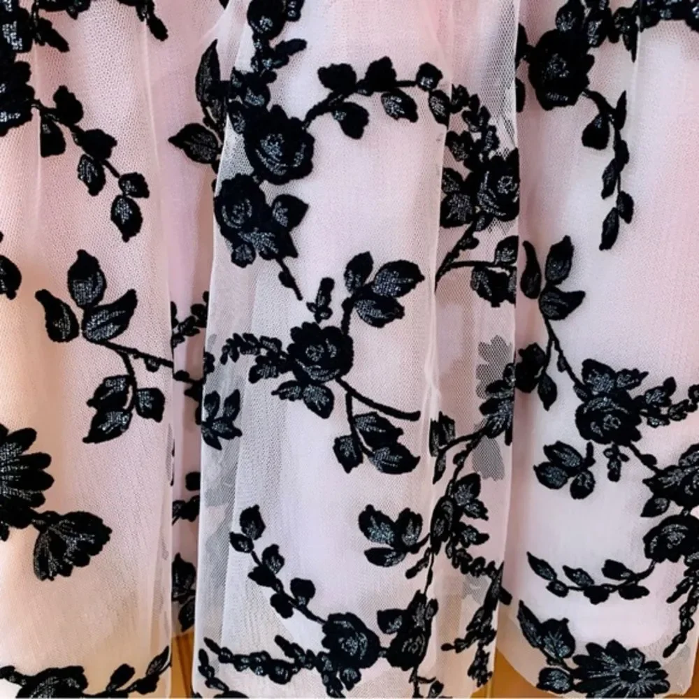 Children’s Place‎ Pink & Black Brocade Occasion Dress 4T